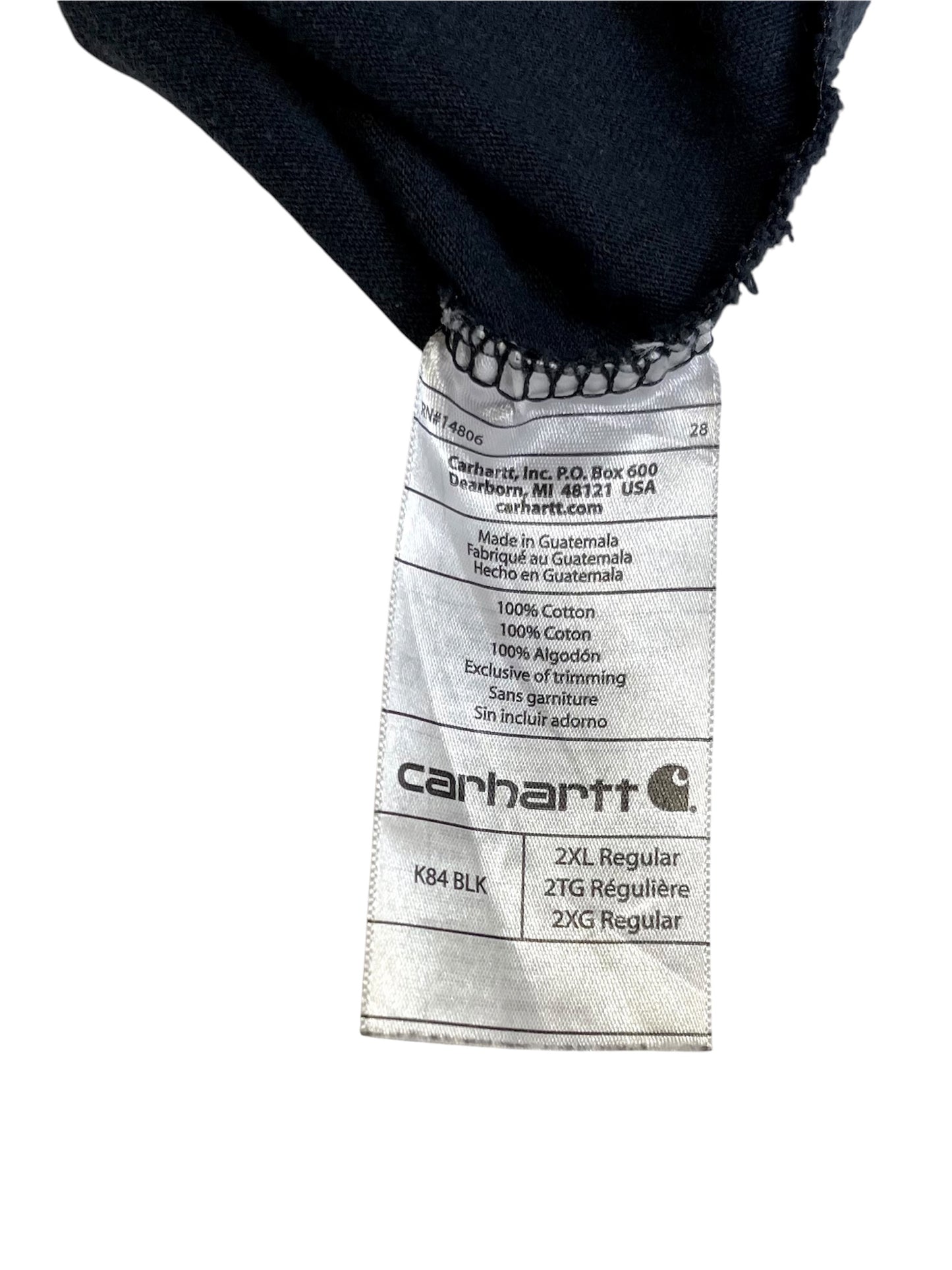 【carhartt】(2XL)黒の『TOYOTA』企業系ヘンリーネックTシャツ