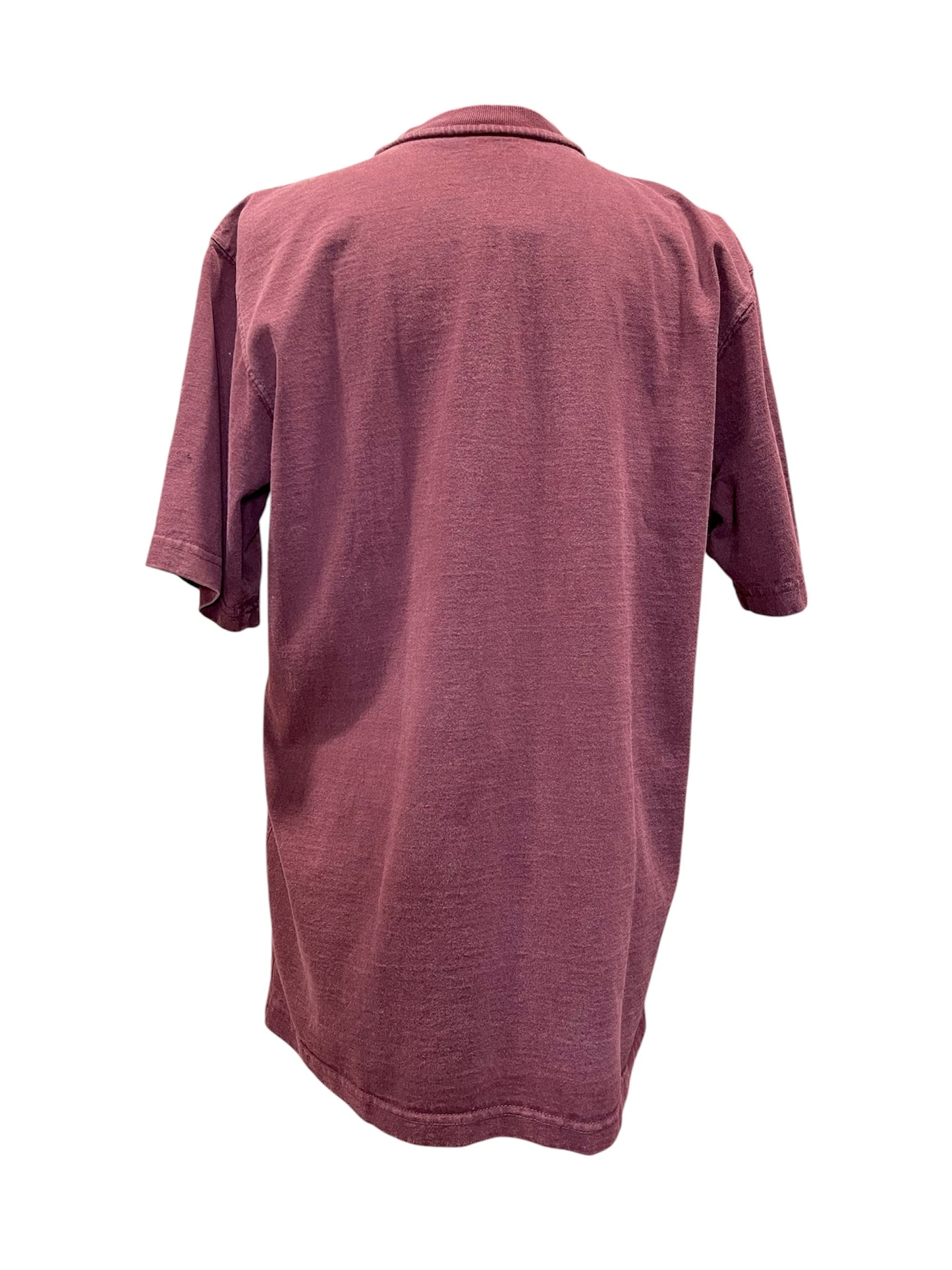 【carhartt】バーガンディのヘンリーネックTシャツ
