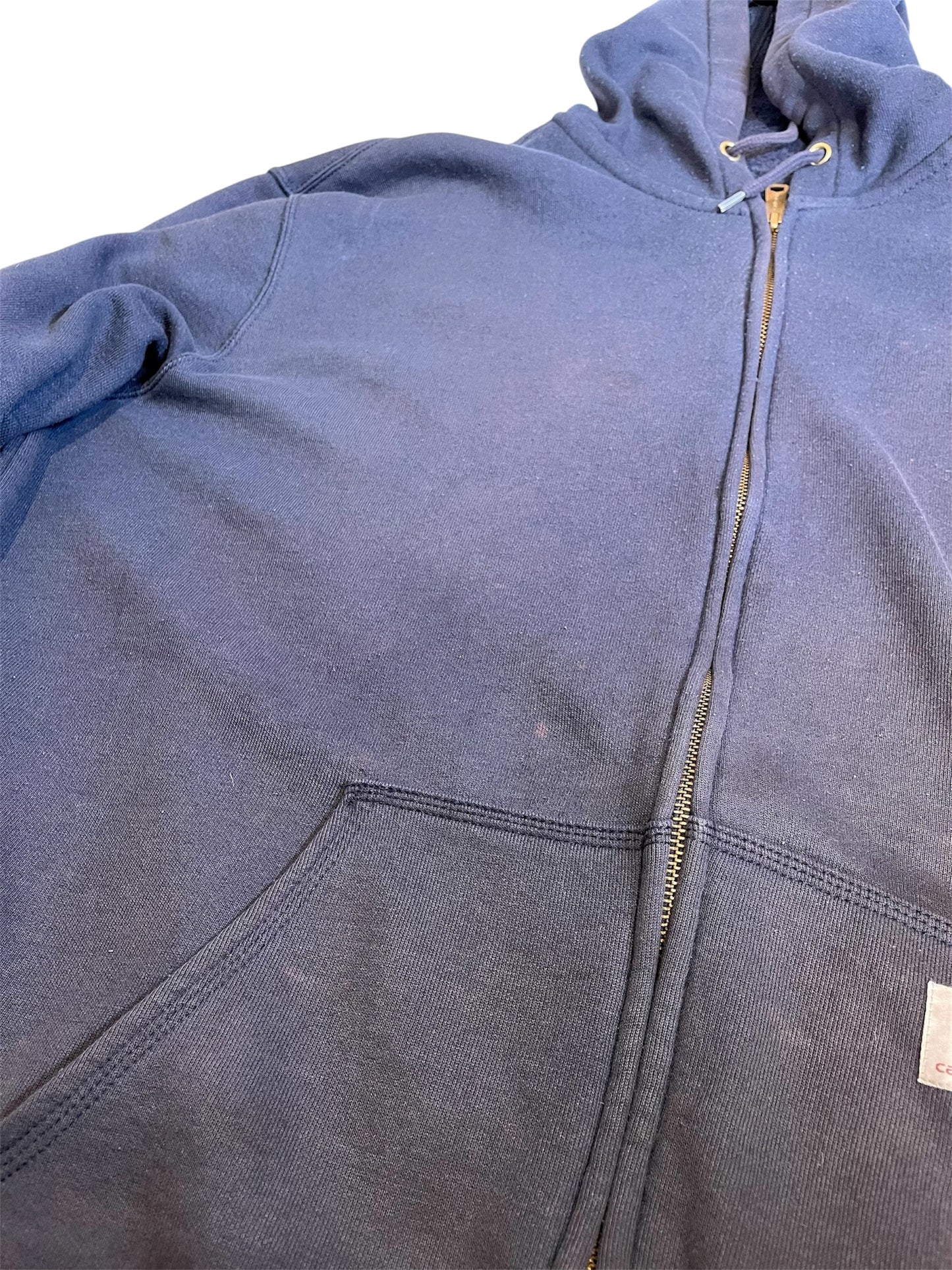 【carhartt】（2XL）ダークネイビーのフルジップパーカー