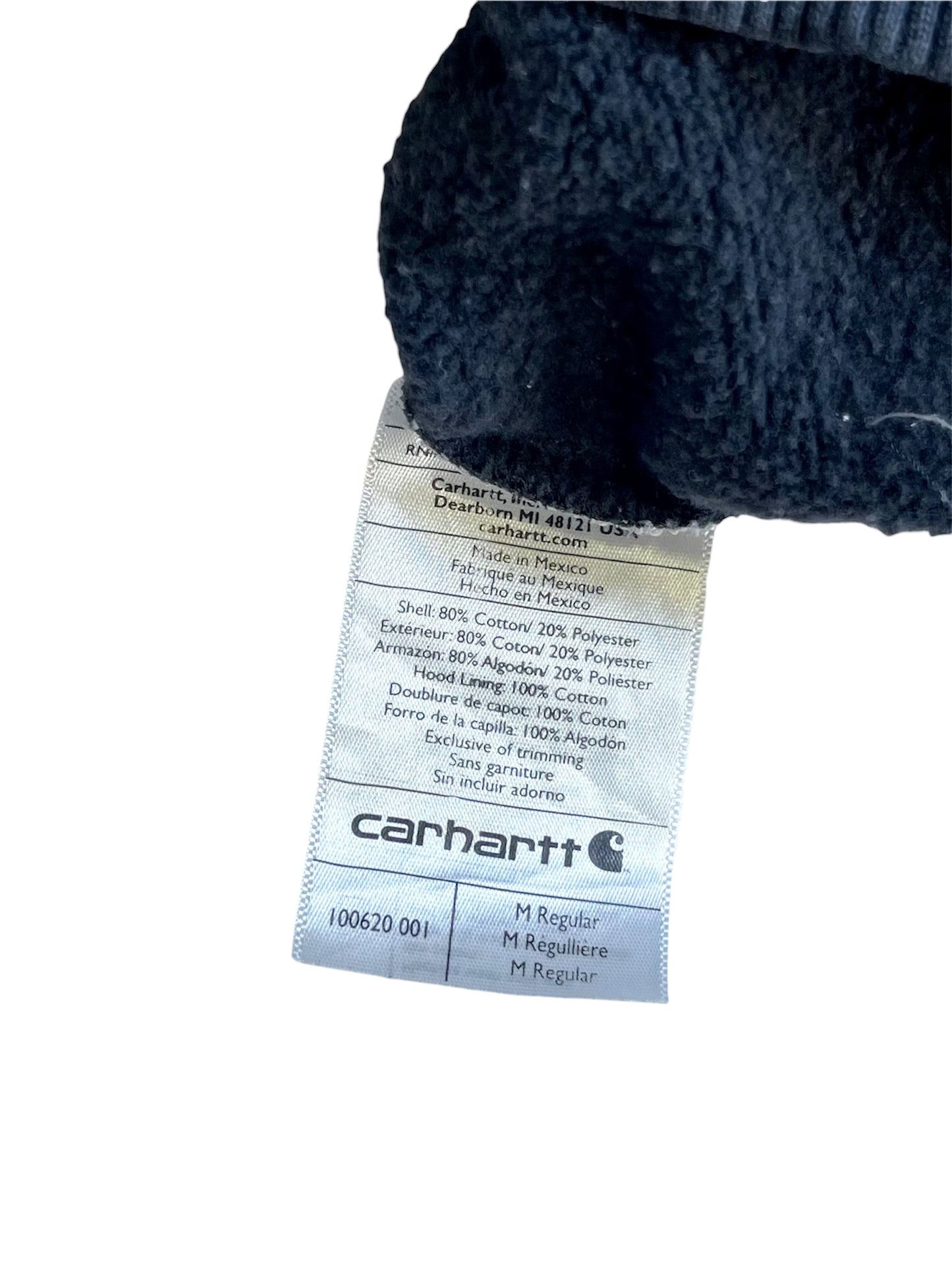 【carhartt】黒の無地クルーネックスウェット