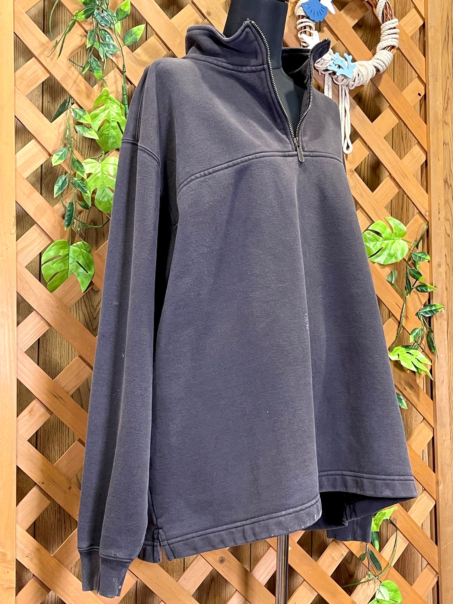 【carhartt】（刺繍ロゴ）テントラインのハーフジップスエット