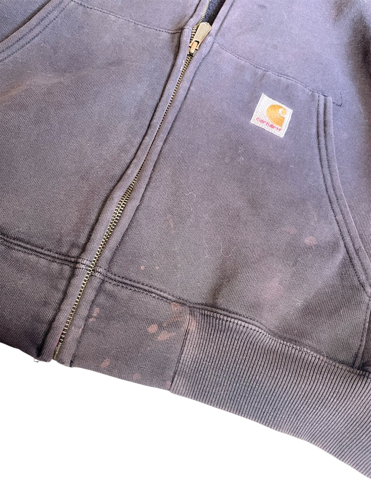 【carhartt】（刺繍ロゴ）ミドルベリータイガーのフルジップパーカー