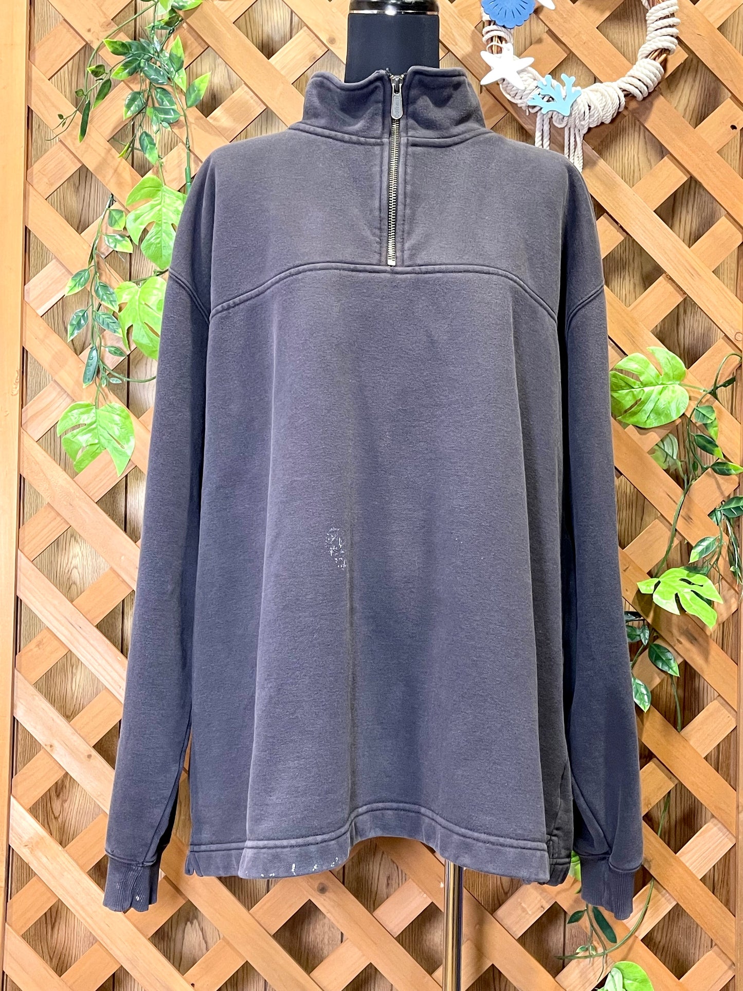 【carhartt】（刺繍ロゴ）テントラインのハーフジップスエット