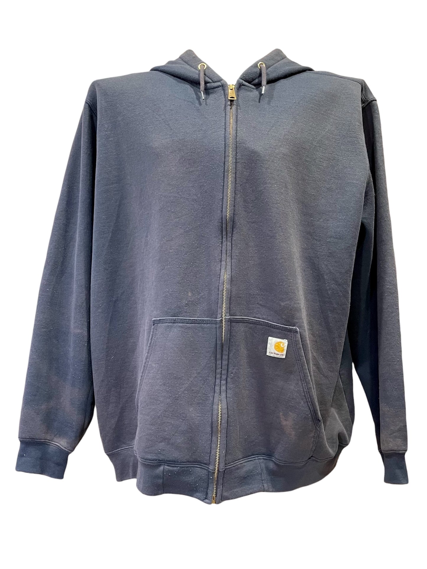 【carhartt】（2XL）ダークネイビーのフルジップパーカー