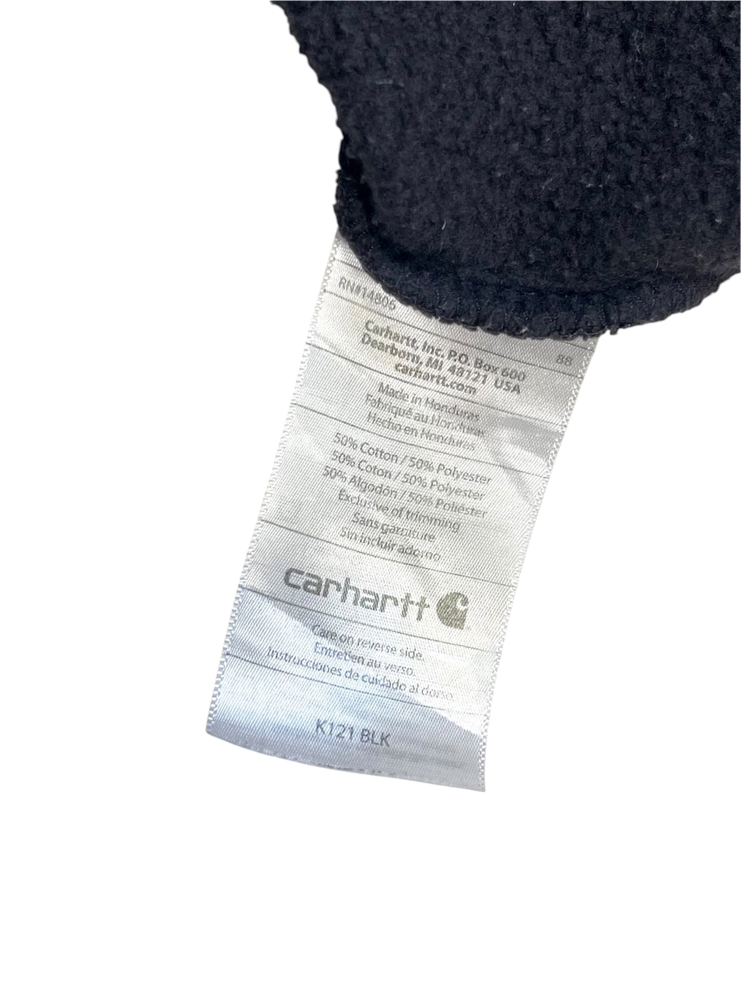 【carhartt】（2XL）チャコールグレーの無地プルオーバーパーカー