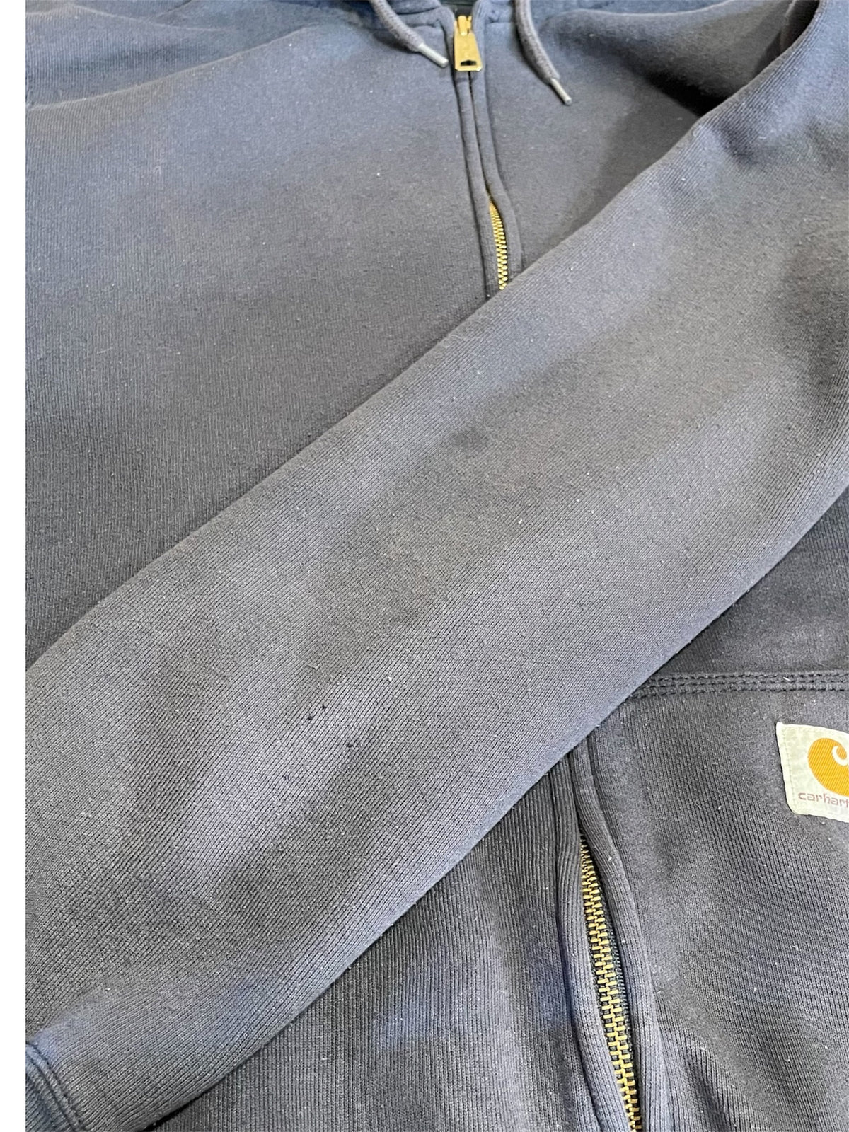 【2000s Carhartt】ペイントダメージのフルジップパーカー