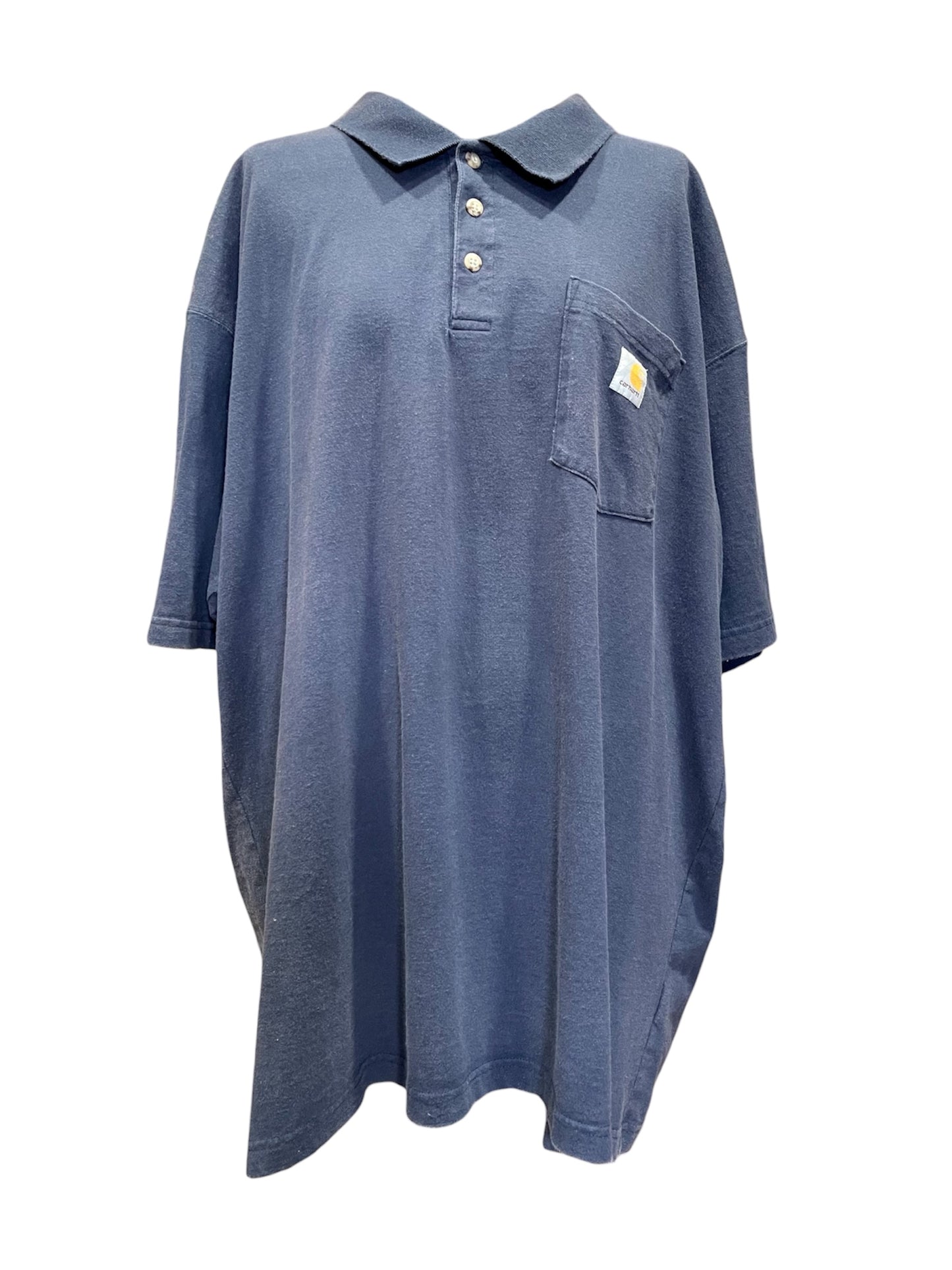 【carhartt】ネイビーブルーのポロシャツ