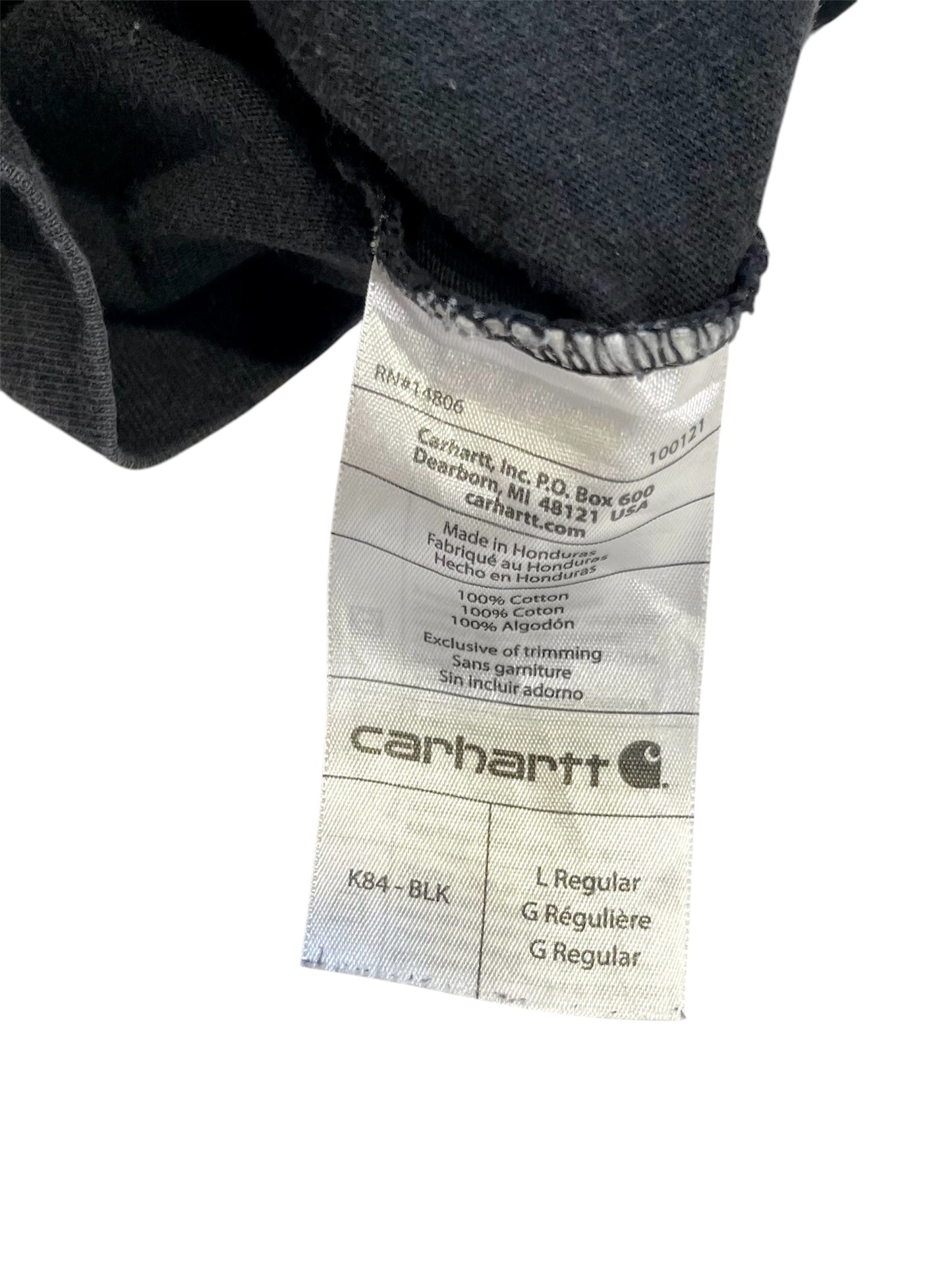 【carhartt】黒のヘンリーネックTシャツ