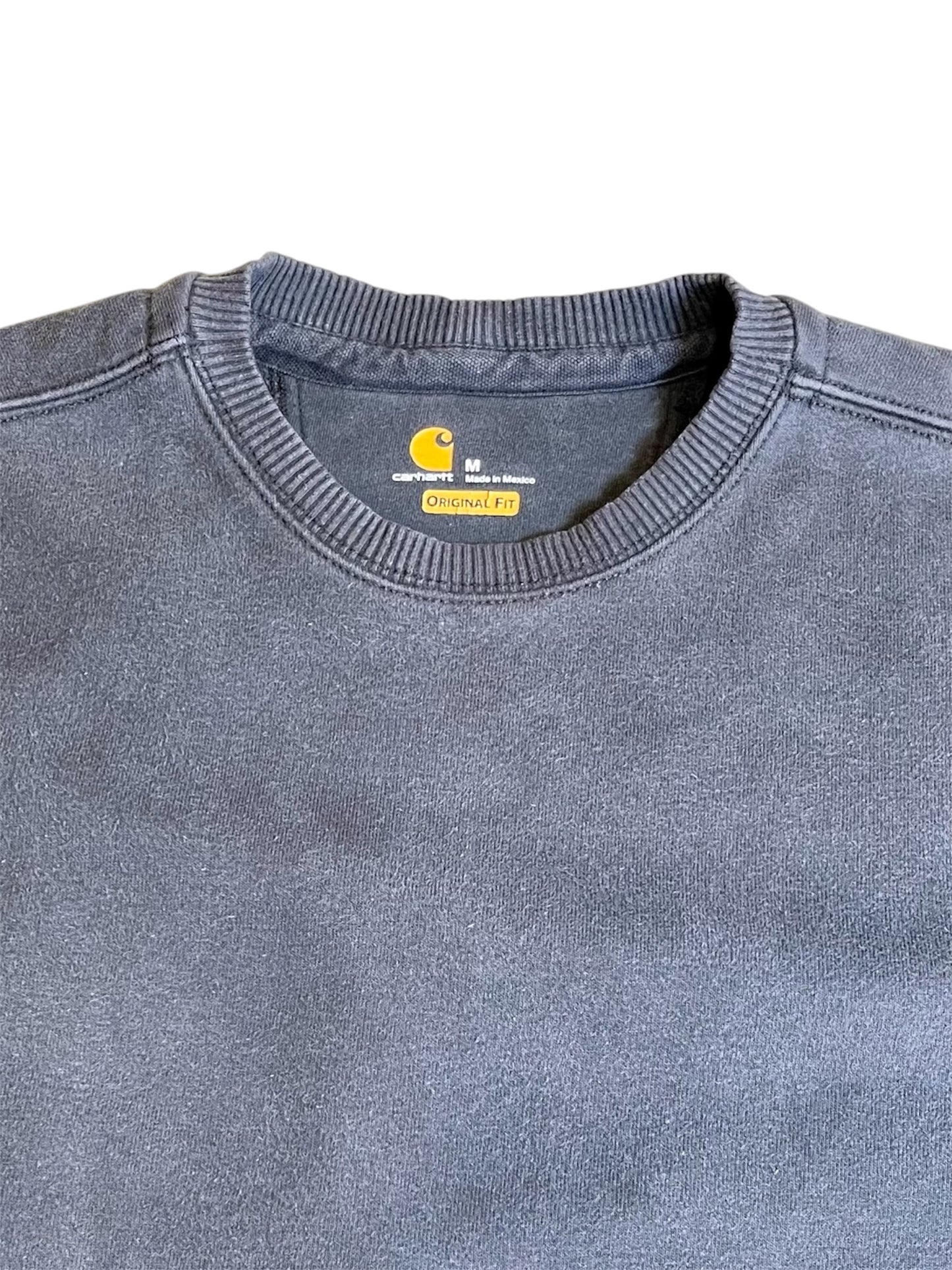 【carhartt】黒の無地クルーネックスウェット