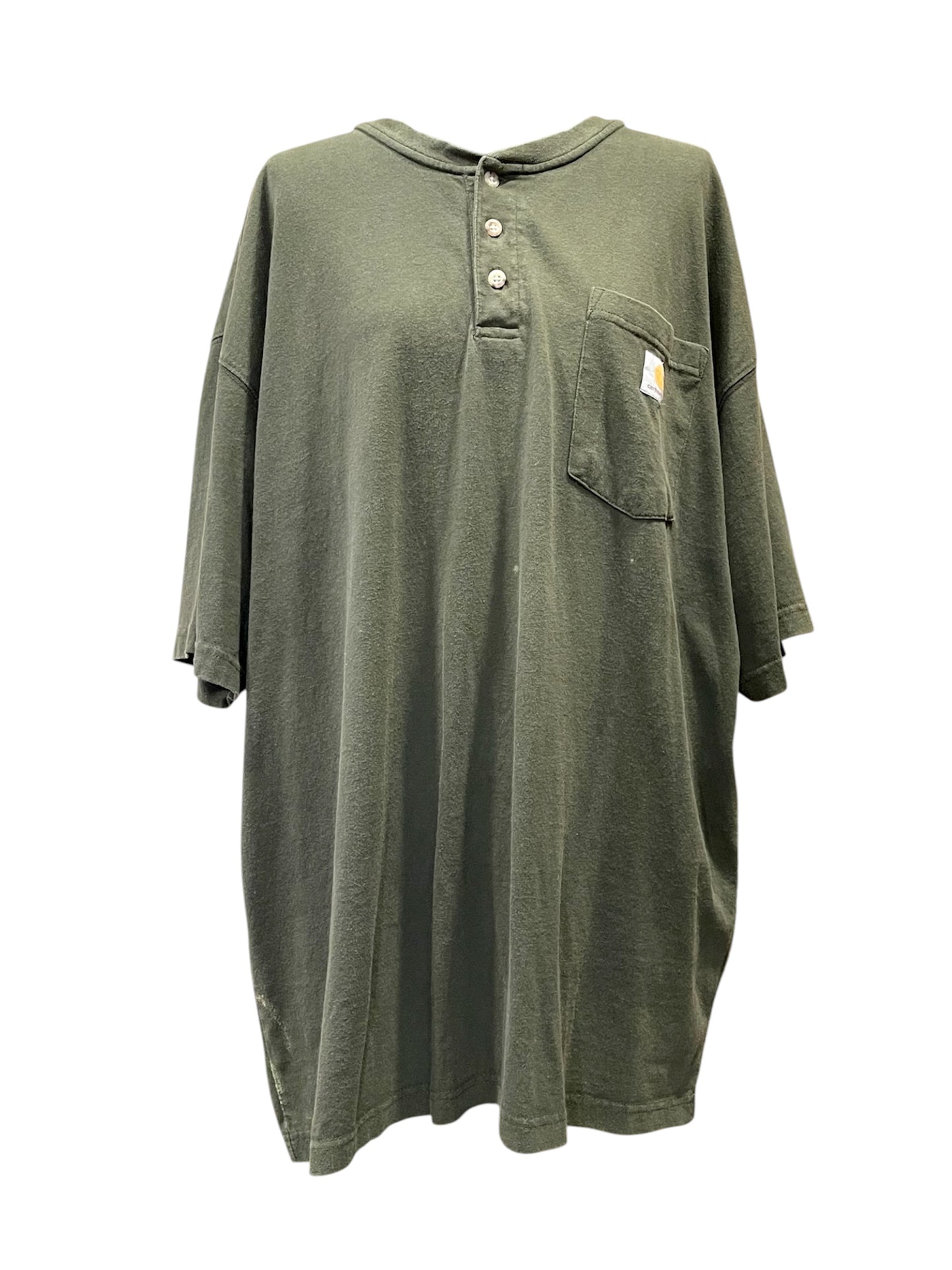 【carhartt】グリーン系のヘンリーネックTシャツ