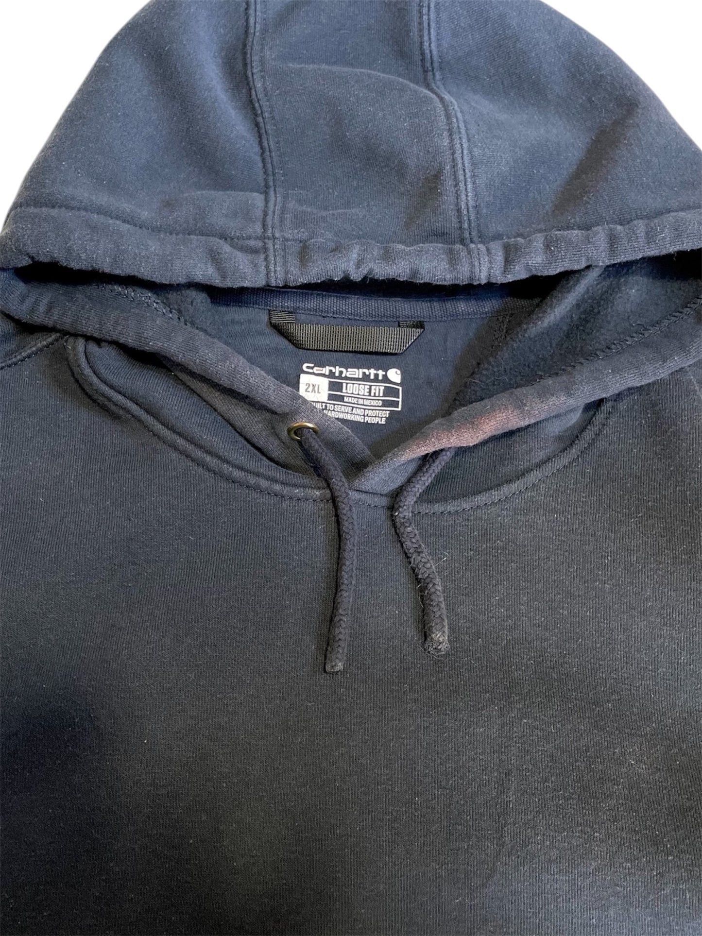【carhartt】（2XL）ネイビーのプルオーバーパーカー