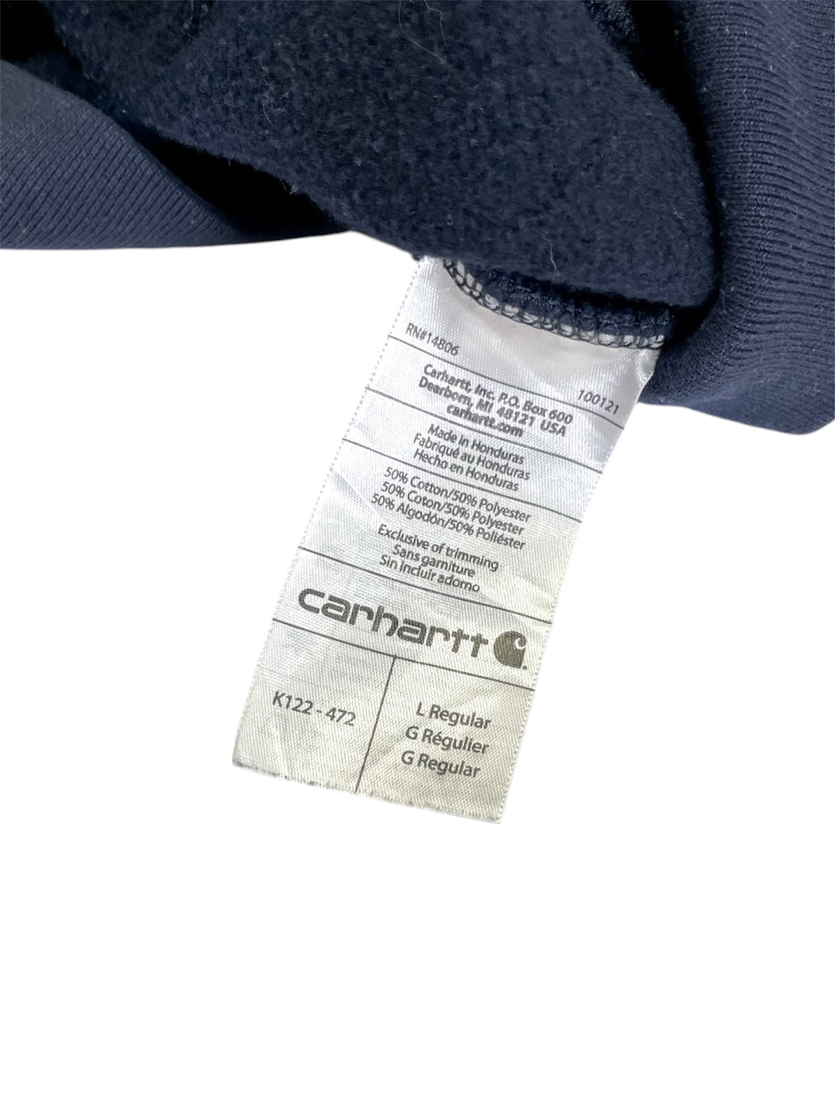 【2000s Carhartt】ペイントダメージのフルジップパーカー