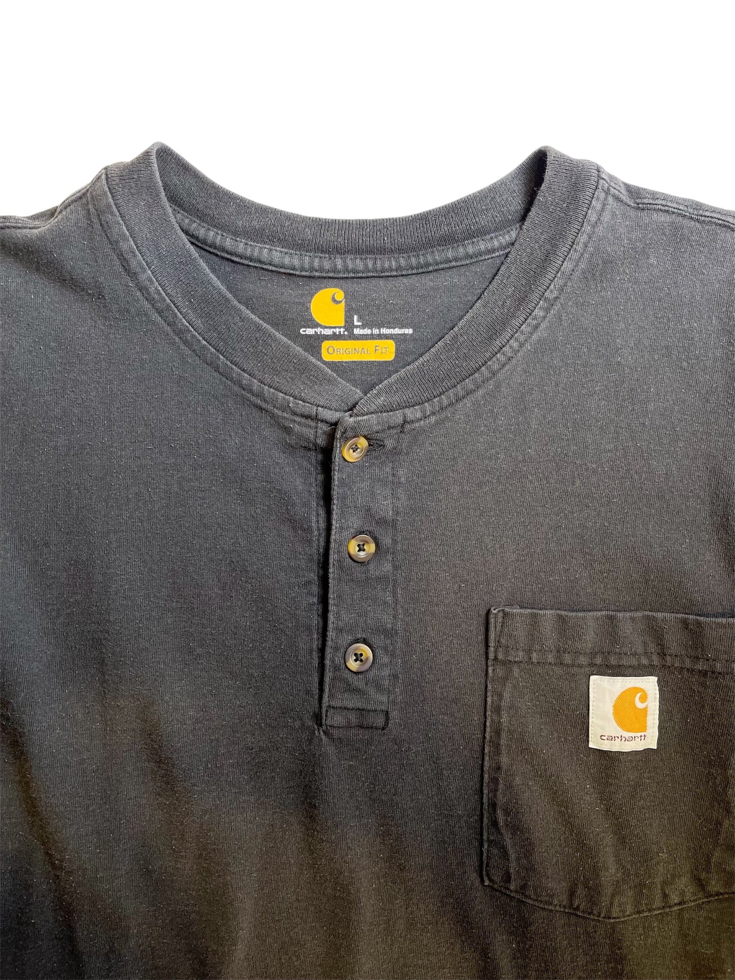 【carhartt】黒のヘンリーネックTシャツ