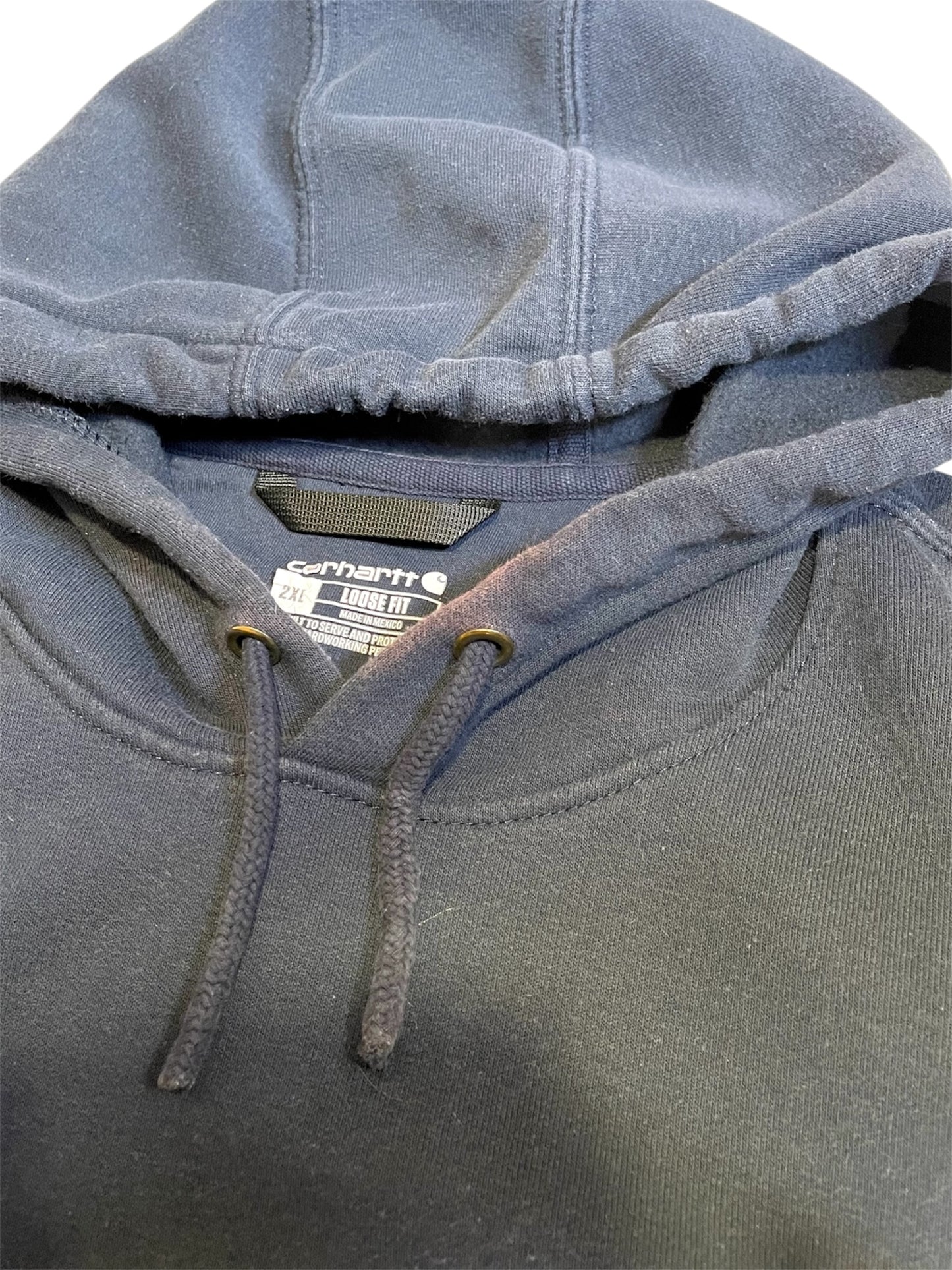 【carhartt】（2XL）ネイビーのプルオーバーパーカー