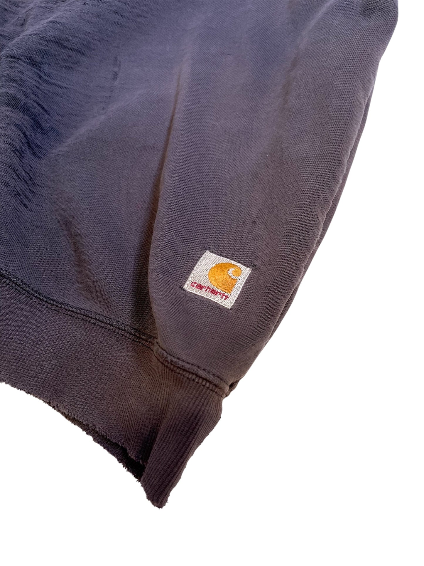 【carhartt】（3XL）（刺繡ロゴ）クラッシュボロのクルーネックスウェット