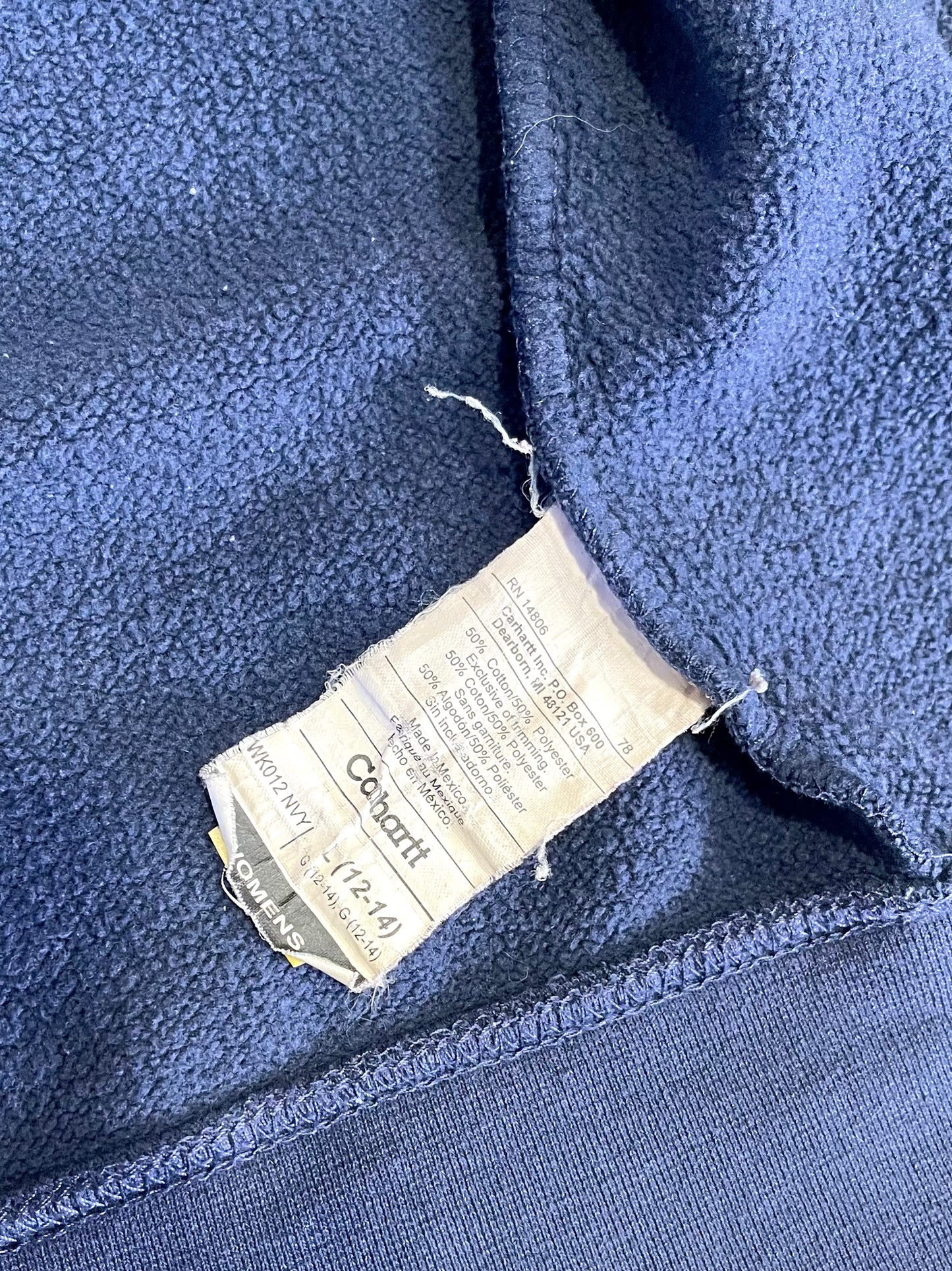 【2000s carhartt】ネイビーブルーのフルジップパーカー