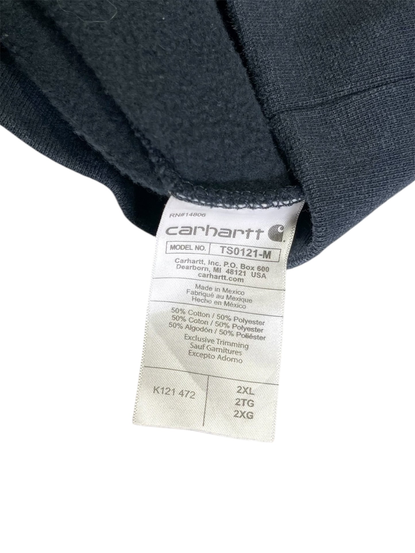 【carhartt】（2XL）ネイビーのプルオーバーパーカー
