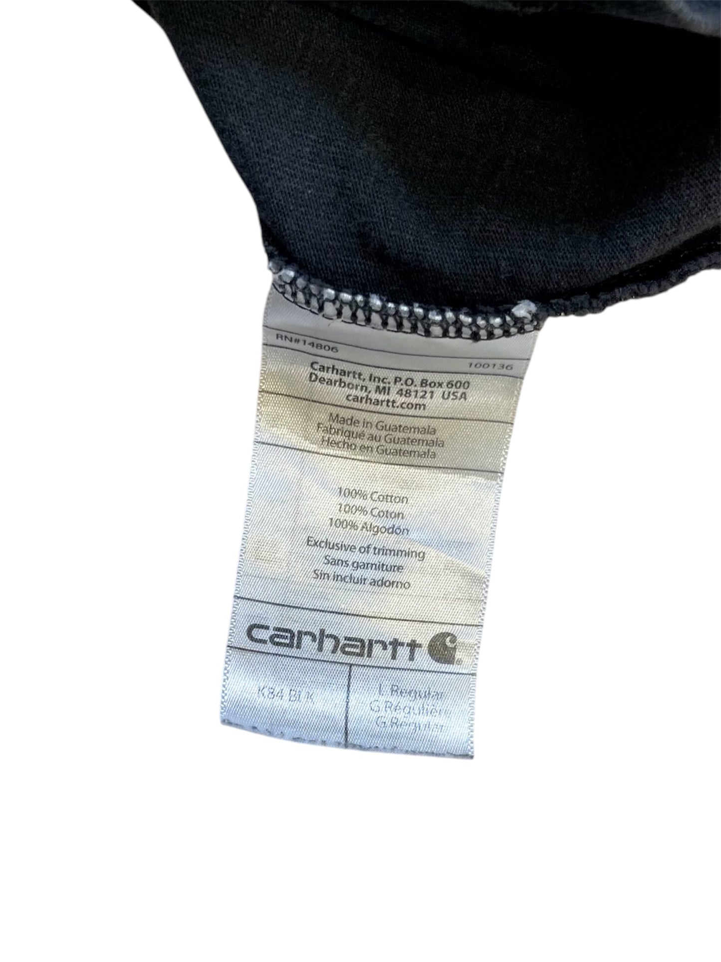 【carhartt】黒のヘンリーネックTシャツ