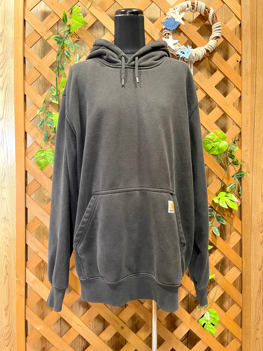【carhartt】ダークグレーのプルオーバーパーカー