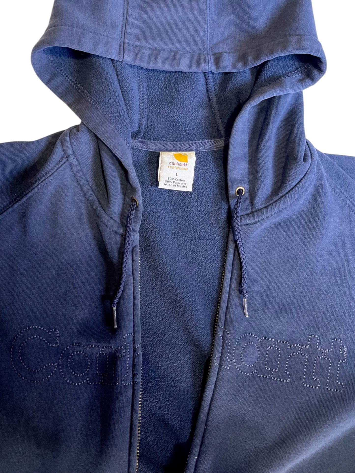 【2000s carhartt】ネイビーブルーのフルジップパーカー
