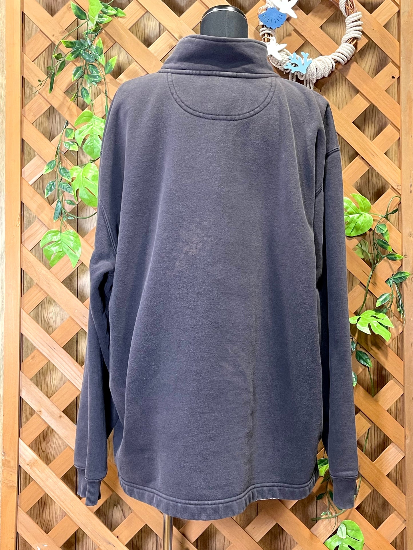 【carhartt】（刺繍ロゴ）テントラインのハーフジップスエット