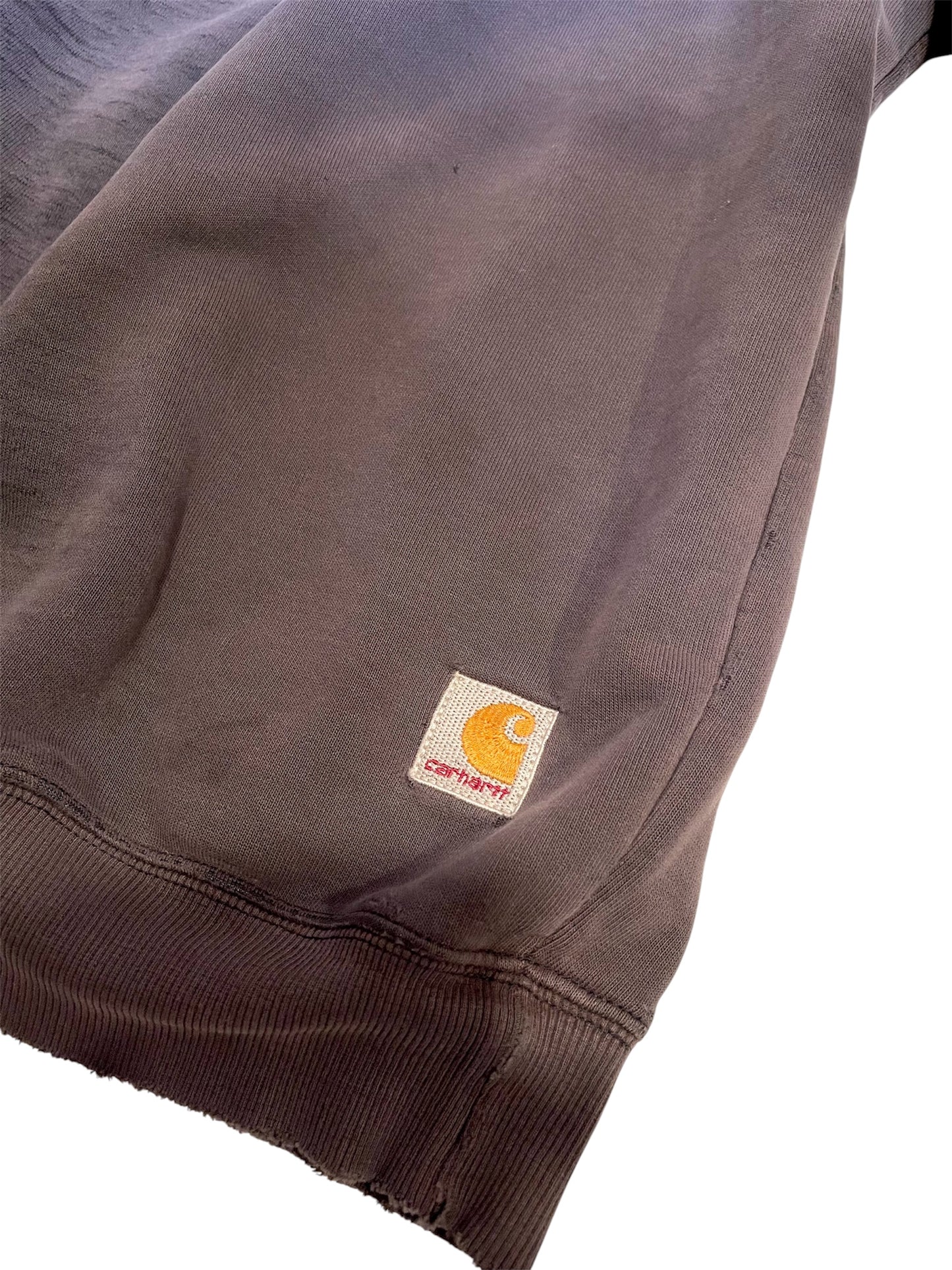 【carhartt】（4XL）（刺繡ロゴ）クラッシュボロのクルーネックスウェット