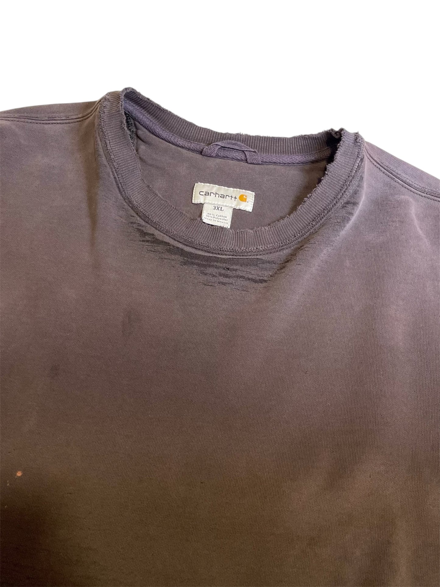 【carhartt】（3XL）（刺繡ロゴ）クラッシュボロのクルーネックスウェット