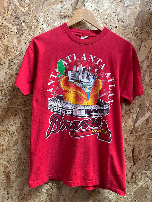 ヴィンテージ 1992 Atlanta Braves Fulton County Stadium tシャツ サイズ L