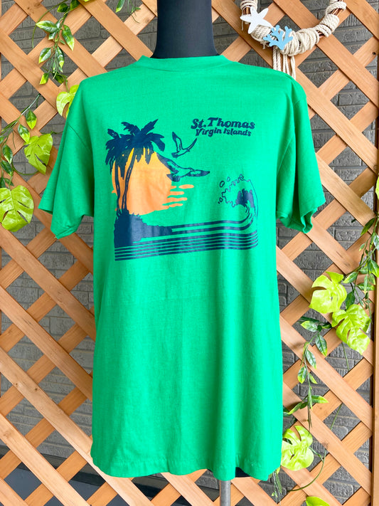 【80s Hanes fifty-fifty】（青タグ）セントトーマス島Tシャツ