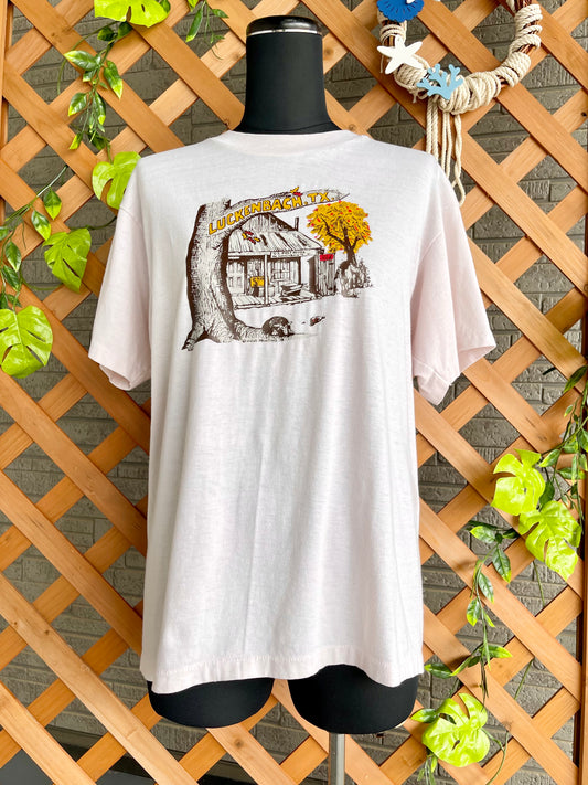 【80s Hanes fifty-fifty】（オレンジタグ）ルッケンバックTシャツ