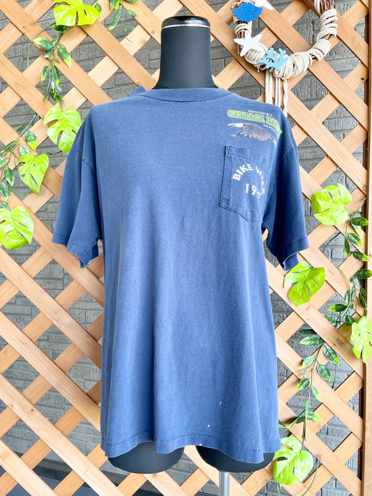 【90s ONEITA POWER-T】（銀タグ）クルーザーバイクTシャツ