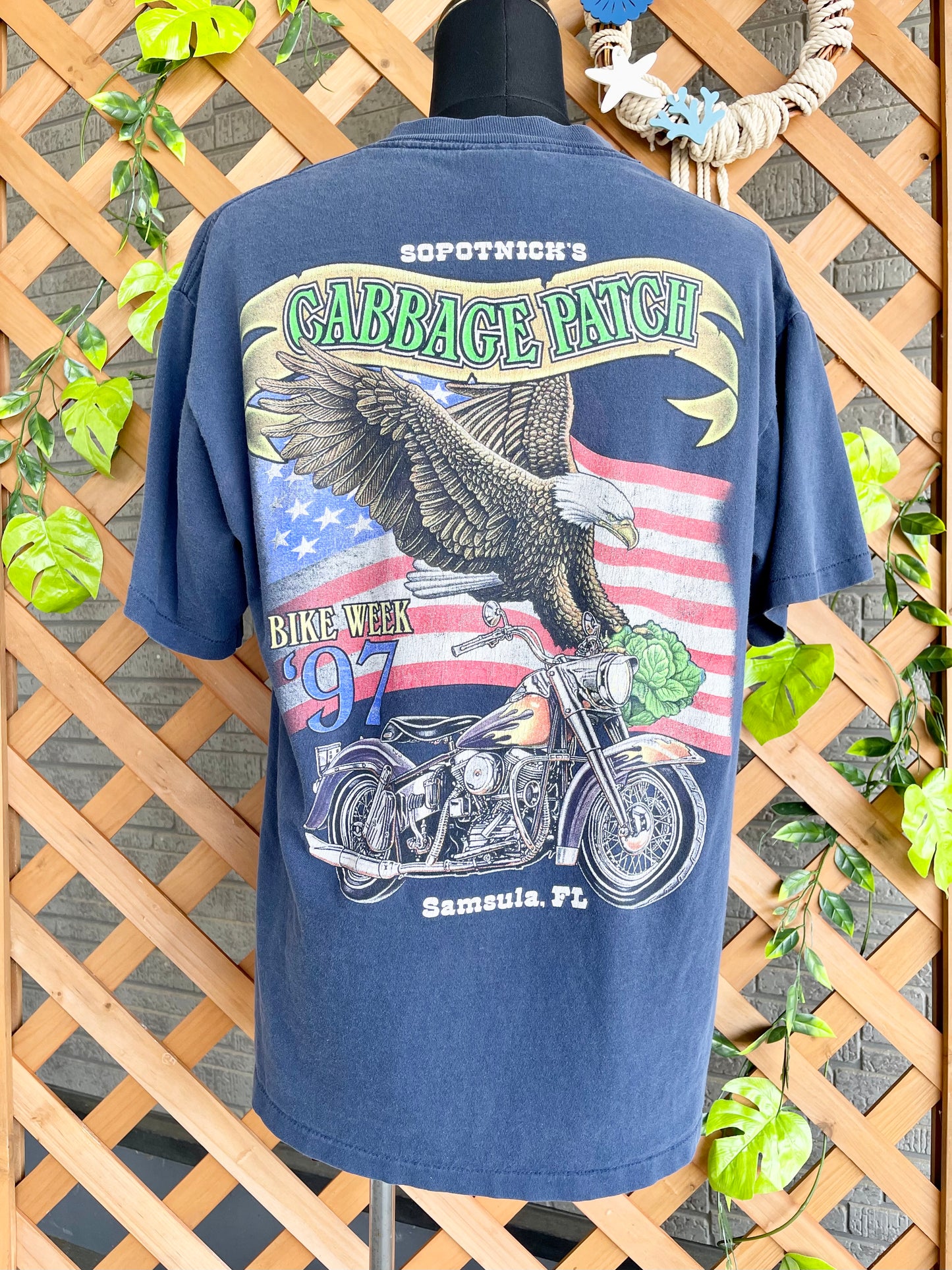 【90s ONEITA POWER-T】（銀タグ）クルーザーバイクTシャツ