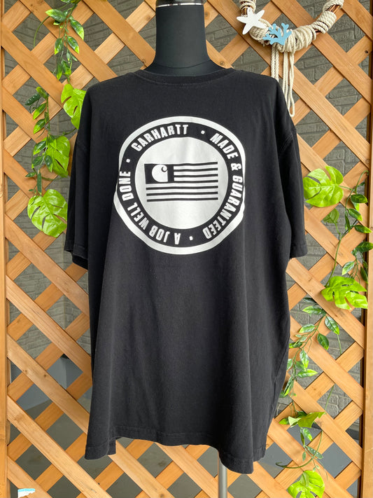 【carhartt】フラッグ黒Tシャツ