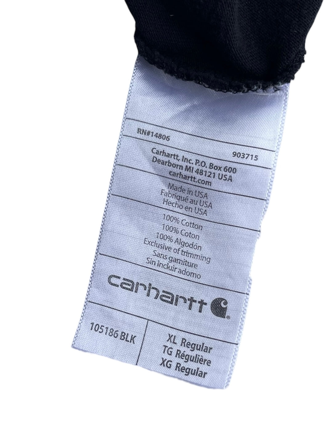 【carhartt】フラッグ黒Tシャツ